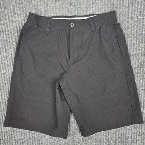 Under Armour Mens Golf Shorts 32 Gray Black‎ Diamond Print Performance 261001